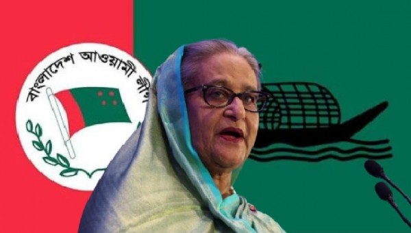 ক্ষমতাচ্যুত বাংলাদেশের সাবেক প্রধানমন্ত্রী ও কার্যক্রম নিষিদ্ধ আওয়ামী লীগের সভাপতি শেখ হাসিনা